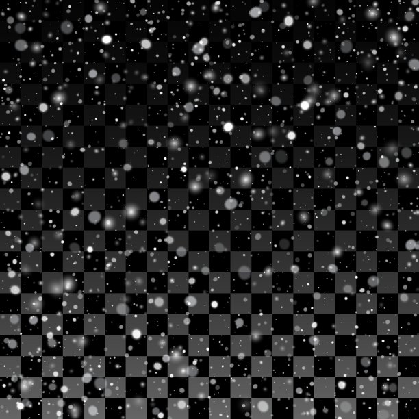 雪花落在透明的背景上图片下载