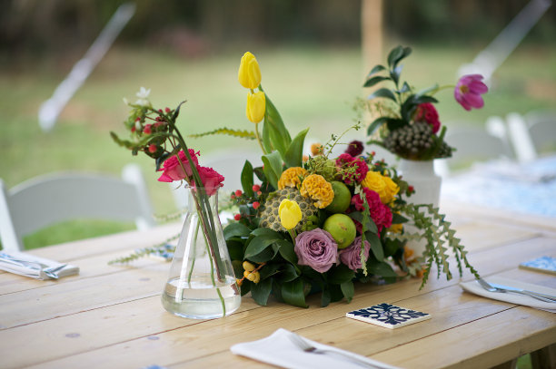 美丽的婚礼插花户外图片下载