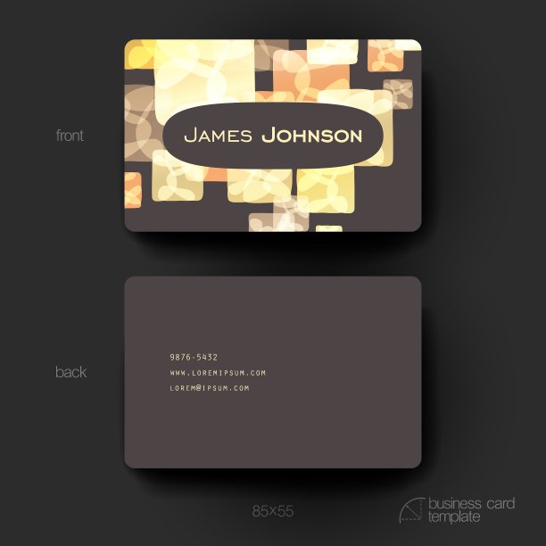 带有摘要的名片模板图片下载