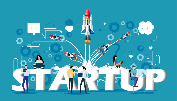 年轻人创意插画创业图片下载