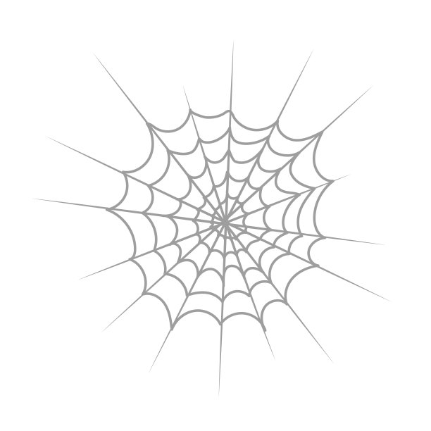 蜘蛛网矢量剪辑艺术幽灵万圣节设计，自然或昆虫或昆虫相关的海报，网络图案，蜘蛛网装饰，可怕的节日横幅，图标，标志。孤立的没有背景。图片下载