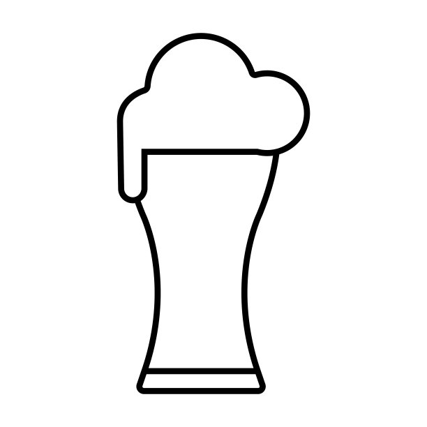 孤立的啤酒杯图标图片下载