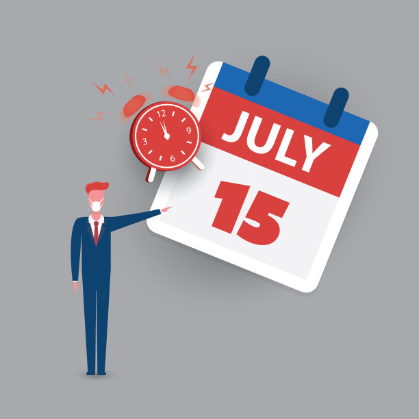 美国税务日概念-日历设计模板图片下载