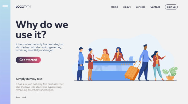 酒店登记处友好的接待员帮助客户图片下载