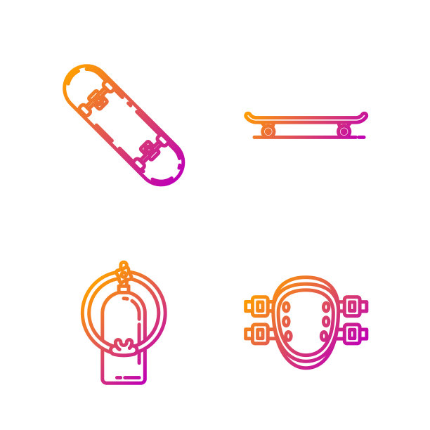 设置线护膝和滑板的把戏图片下载