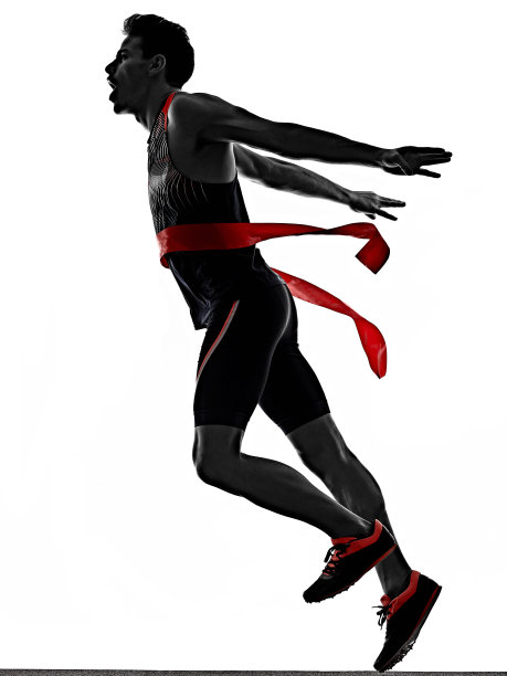 年轻男子田径运动员跑步短跑运动员短跑孤立的白色背景图片下载
