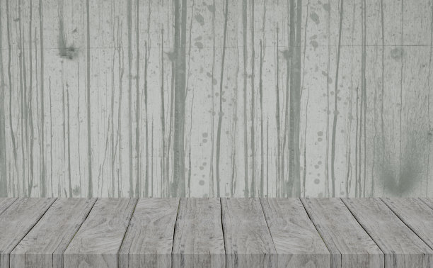 灰色粗糙的混凝土墙和水泥线条与灰色木桌落在背景面上图片下载