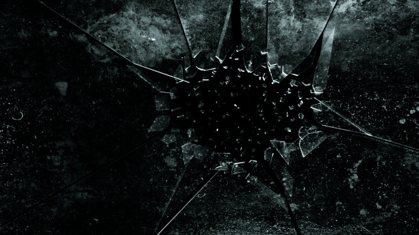 破碎的玻璃质地。孤立逼真的裂玻璃效果，概念元素。三维演示图片下载