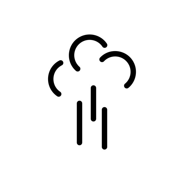 蒸汽喷射上升。线性图标图片下载