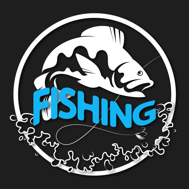 在波浪上钓鱼，带钩的钓线图片下载