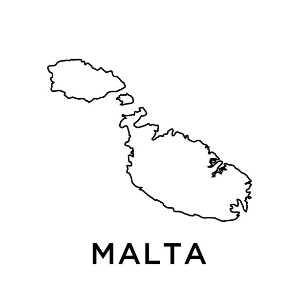 马耳他地图矢量设计模板图片下载