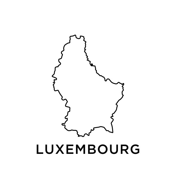 卢森堡地图矢量设计模板图片下载
