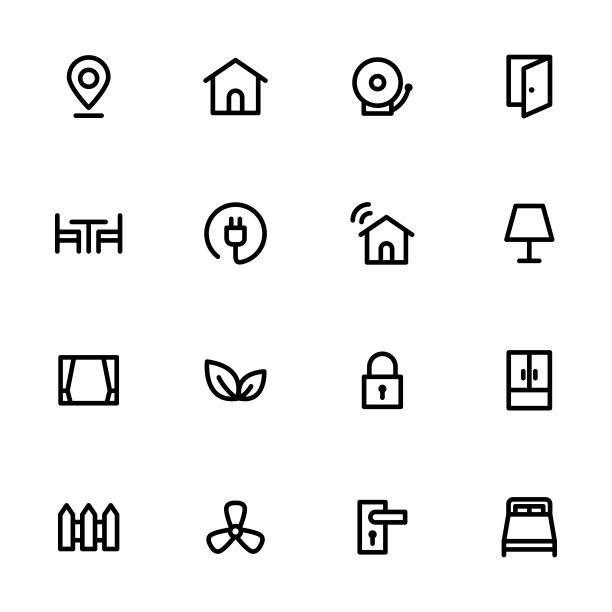 房地产内饰图标图片下载