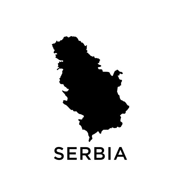 塞尔维亚地图矢量设计模板图片下载