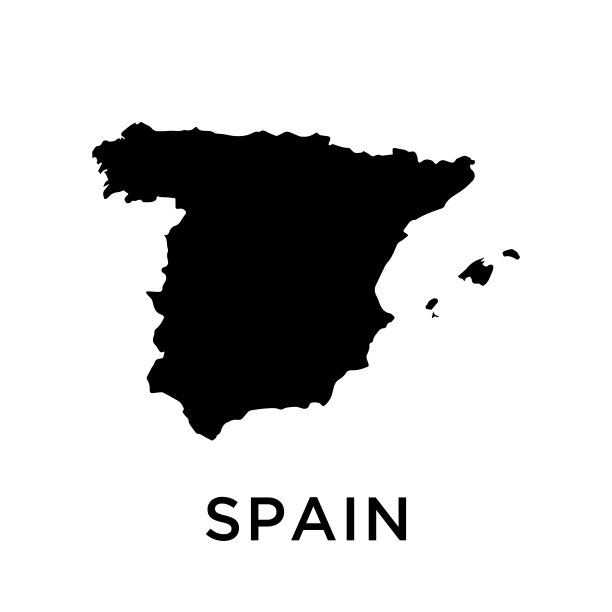 西班牙地图矢量设计模板图片下载