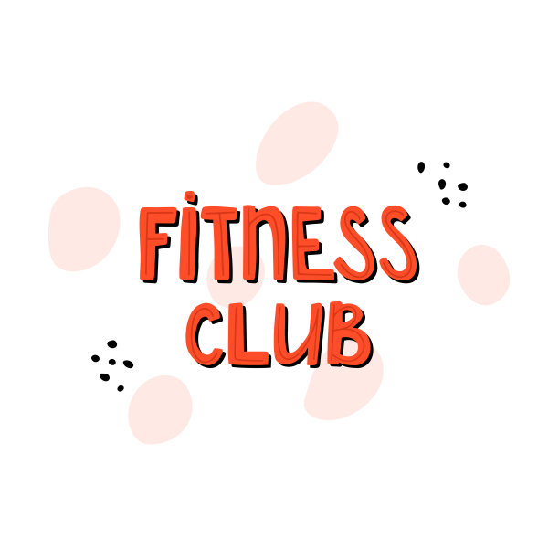 健身俱乐部矢量字母孤立在白色背景上。积极的生活方式，健康的生活方式，休闲卡的概念。图片下载