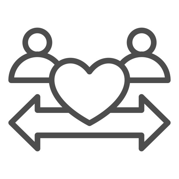 社交距离线图标。病毒爆发自我隔离符号，白色背景上的轮廓样式象形图。Covid-19移动概念和网页设计的流行病标志。矢量图形。图片下载