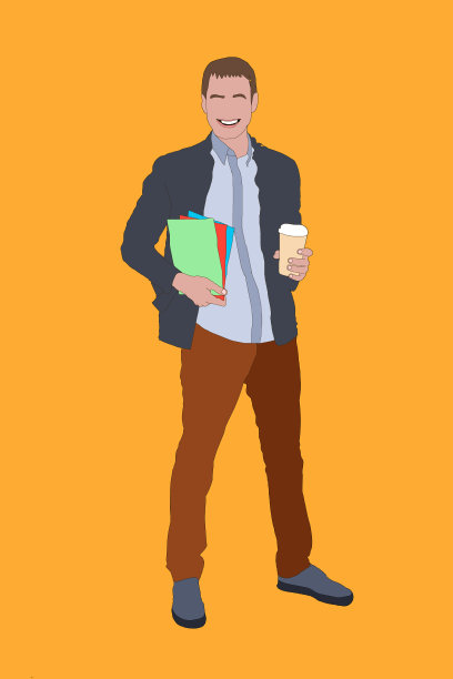 年轻的沉思的男孩孤立。在大学或学校准备考试的学生或男学生。平面卡通彩色插图。图片下载