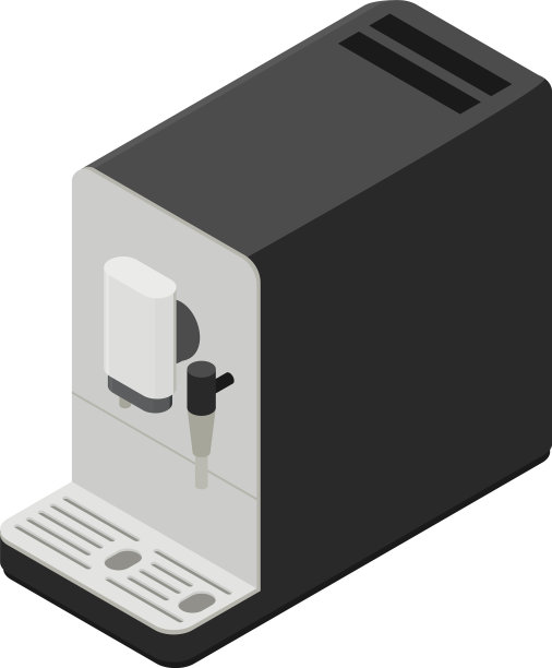 咖啡机图标等距风格图片下载
