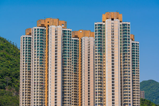 香港拥挤的房屋图片下载