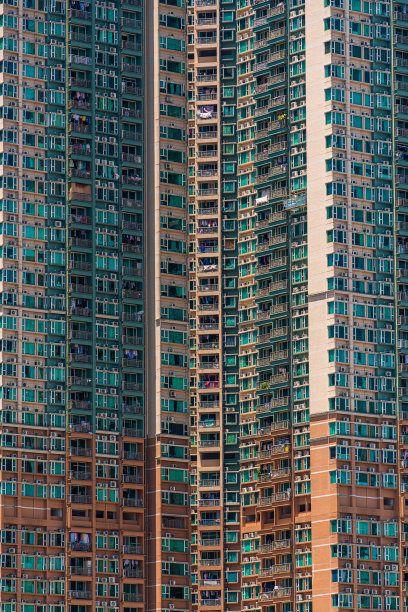 香港拥挤的房屋图片下载