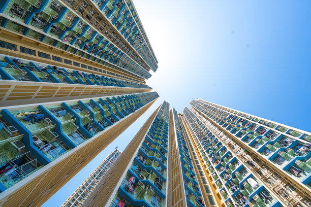 香港拥挤的房屋图片下载