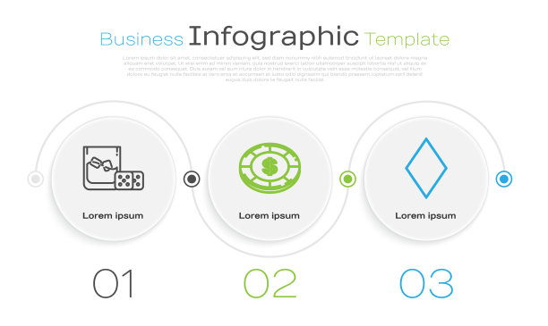 设置线游戏骰子和玻璃威士忌与冰图片下载