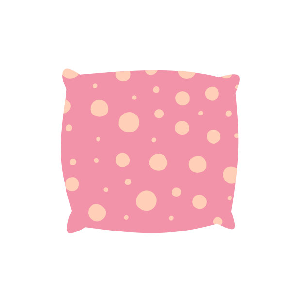 枕头孤立的平面矢量插图。卡通矢量插图。图片下载