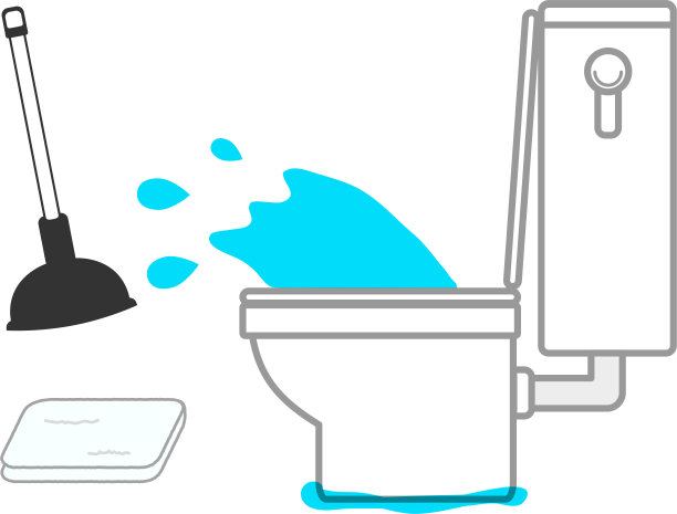 西式厕所漏水溢出问题图片下载