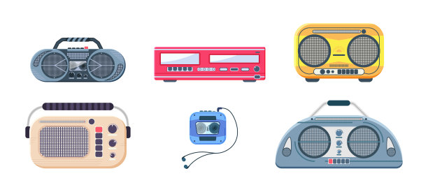 图标复古的音乐。图片下载