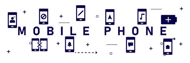 通过移动设备信息图连接。物联网概念。线性风格的现代插图。图片下载