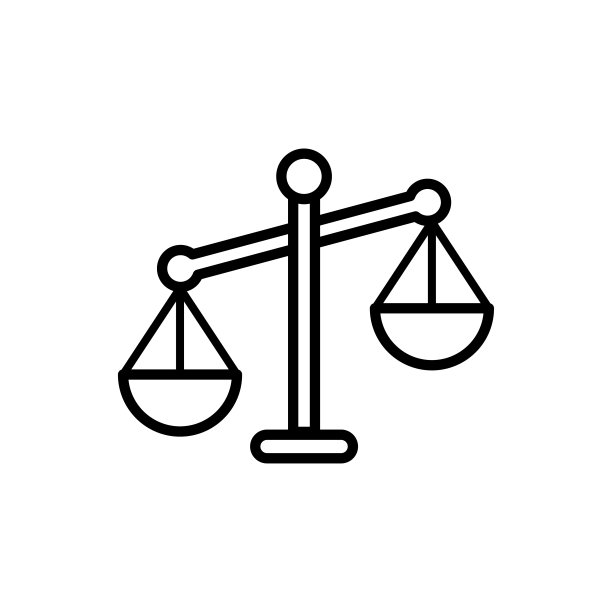 正义天平图标扁平矢量模板设计潮流图片下载