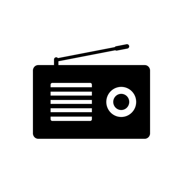 无线电图标平面矢量模板设计流行图片下载