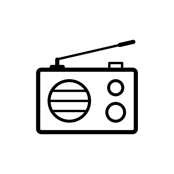 无线电图标平面矢量模板设计流行图片下载