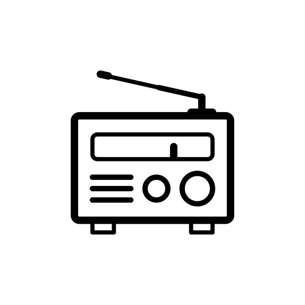 无线电图标平面矢量模板设计流行图片下载