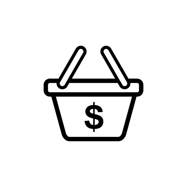 购物篮图标扁平矢量模板设计图片下载