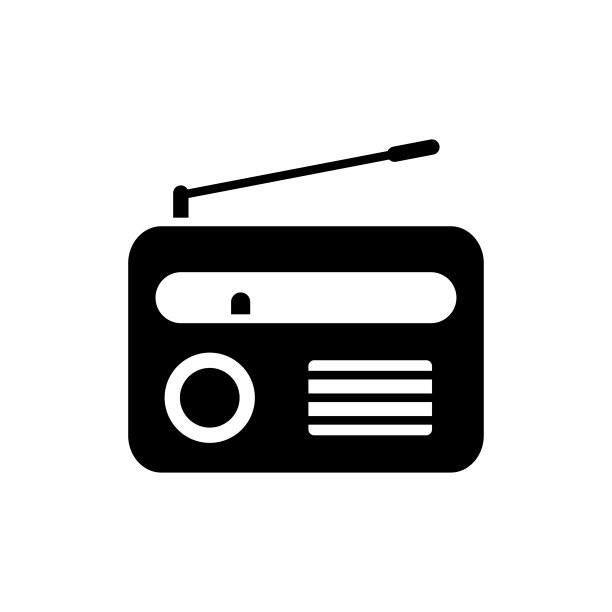 无线电图标平面矢量模板设计流行图片下载