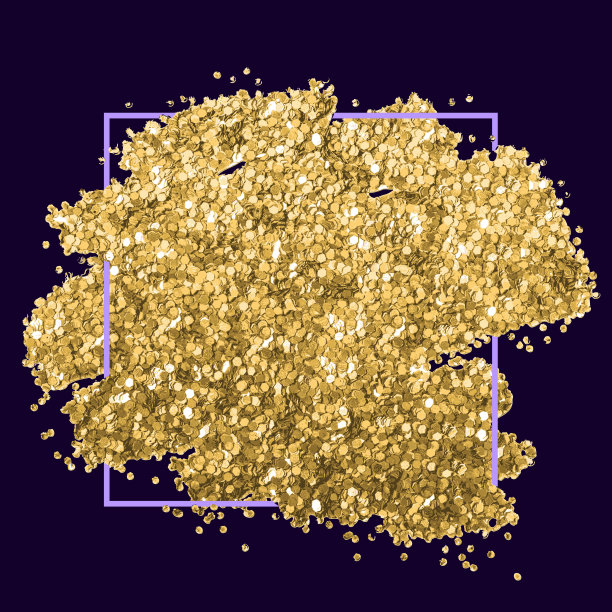 金箔闪光笔触。社交媒体网络方框模板背景。图片下载