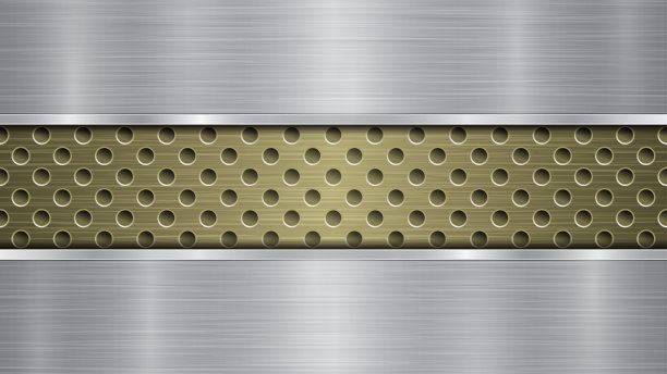 金属背景与孔和抛光板图片下载
