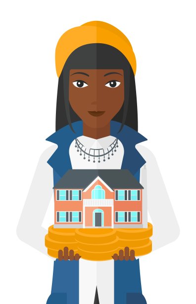 女人拿着房子模型图片下载