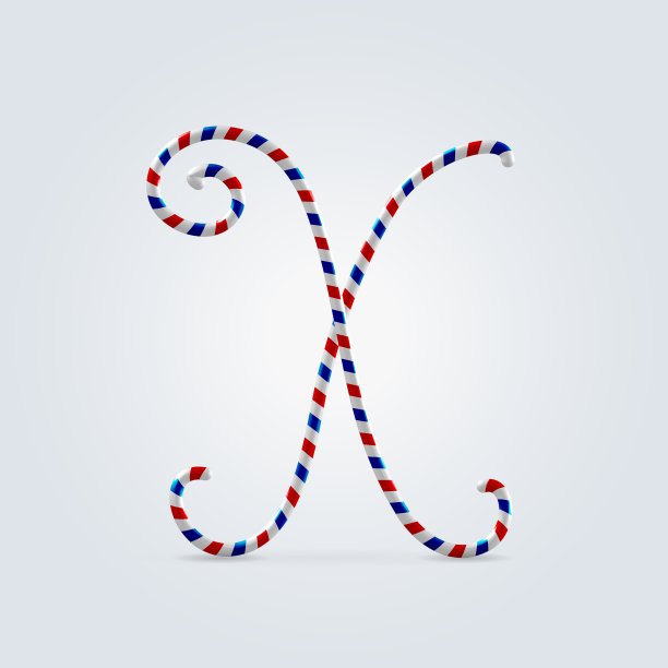 条纹X字体图片下载