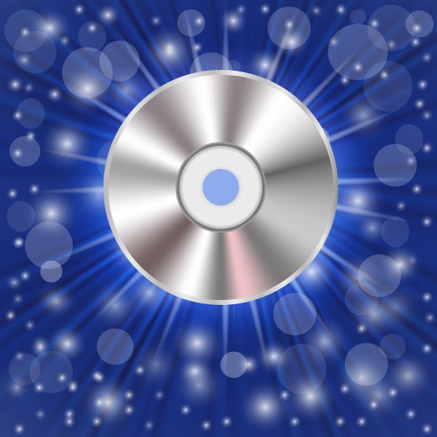 蓝色背景的CD图片下载