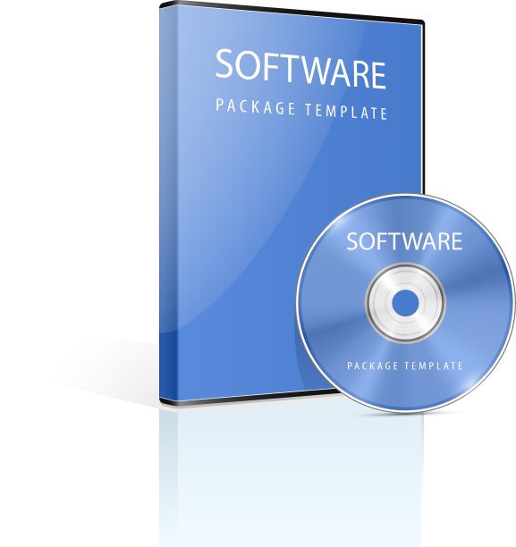 DVD盒和磁盘上的白色背景图片下载