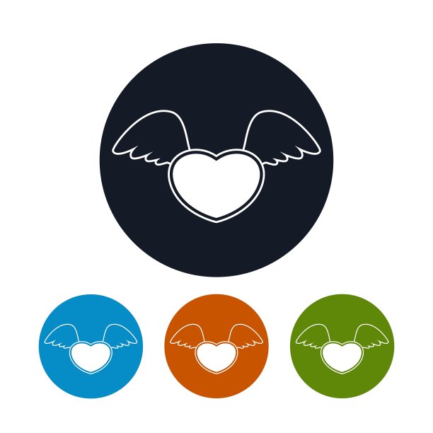 有翅膀的偶像心图片下载