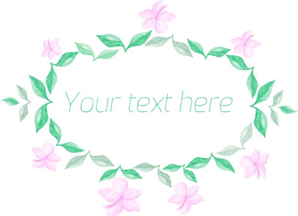 春花圆点缀文字图片下载