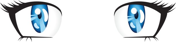 动漫风格的蓝眼睛图片下载