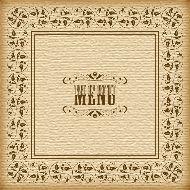 复古边框菜单图片下载