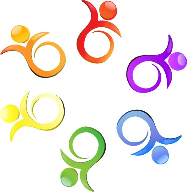 团队合作花的标志图片下载