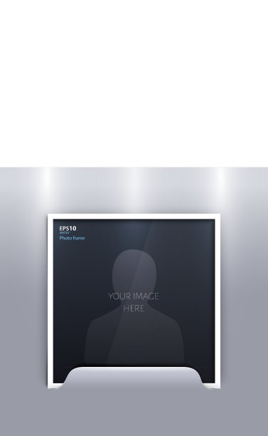 灰色背景上的空相框图片下载