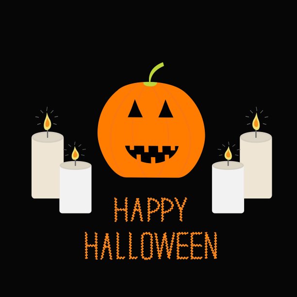 可爱有趣的南瓜灯万圣节卡片图片下载